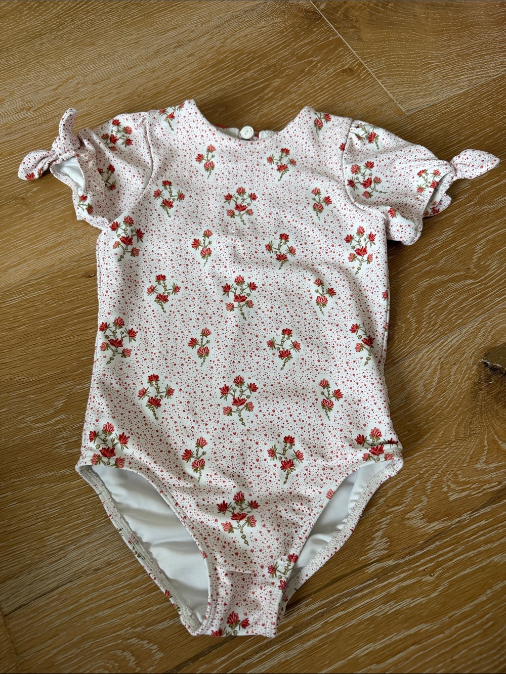 Minnow Girls Floral One-Piece Swimsuit - Pink
